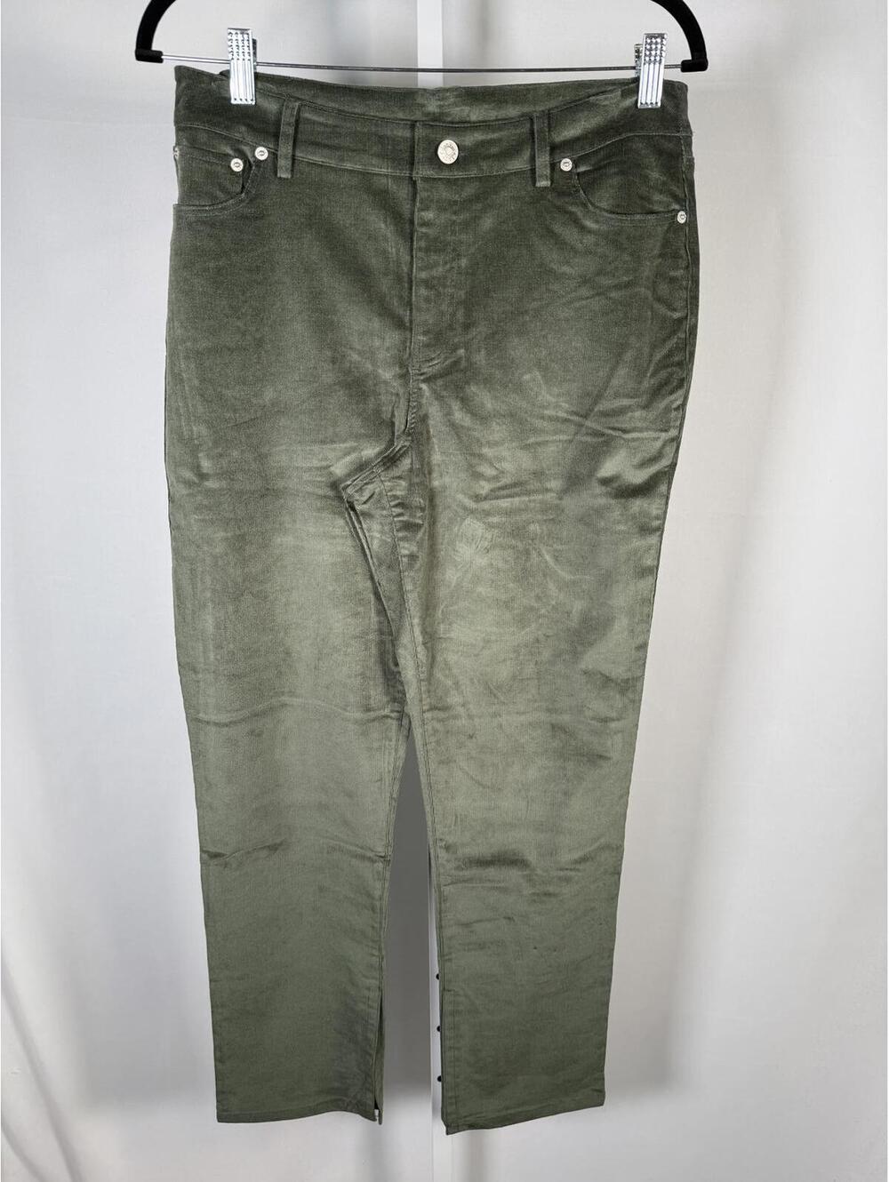 NWT d&co. Heritage Adaptive Olive Green Straight Leg Jeans US Size 8 - Picture 2 of 5